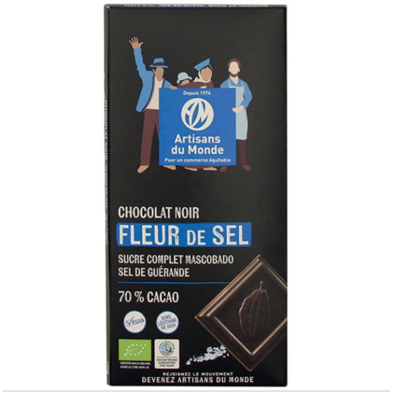 Chocolat noir 70% fleur de sel - bio