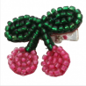 Barrette cerises en perles